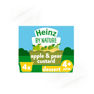 Heinz | by Nature Apple Pear Custard Desserts | 100g | 4 Heinz | by Nature Apple Pear Custard Desserts | 100g | 4