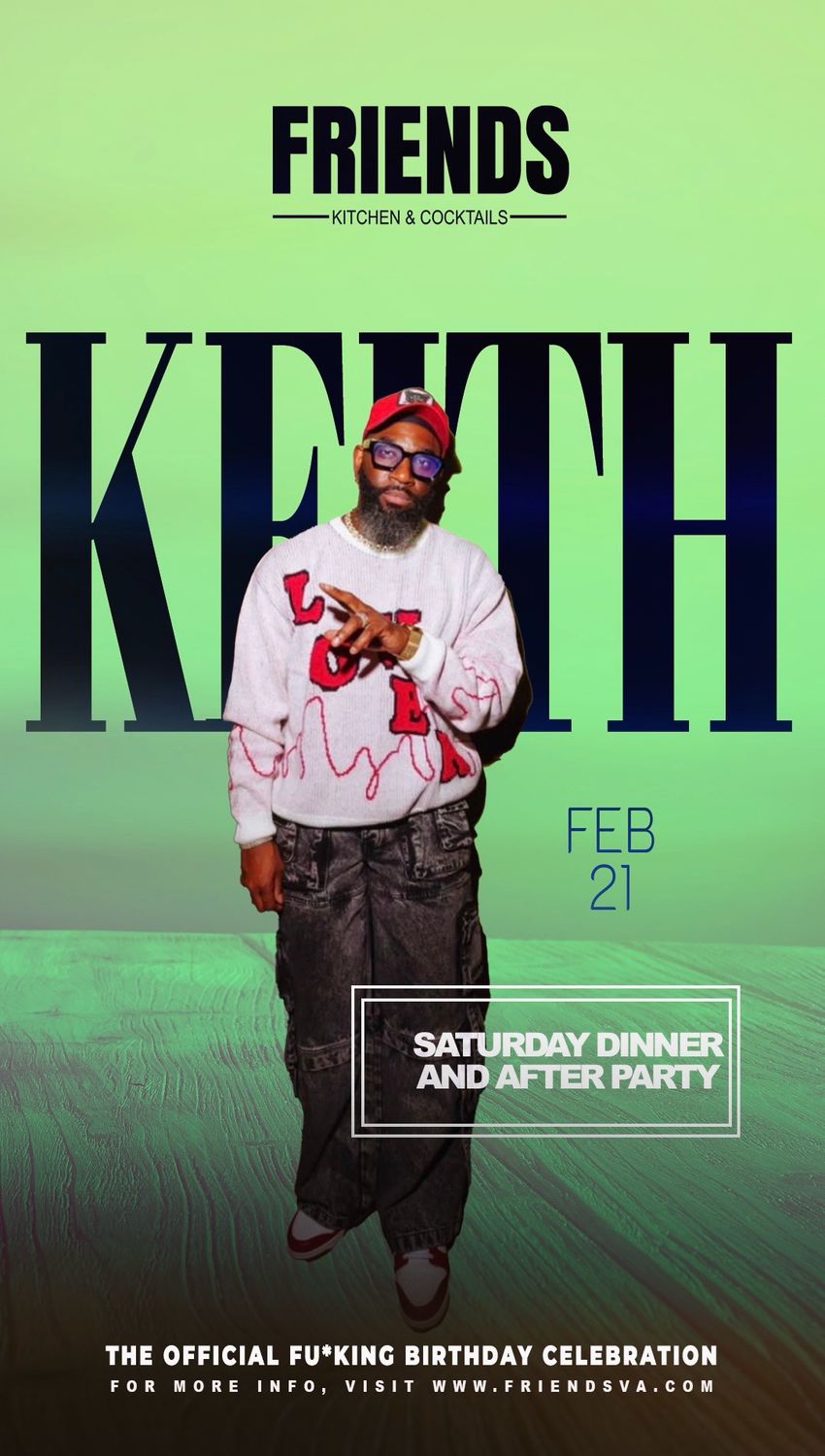 AQUARIUS: CODE RED – Keith’s Exclusive Birthday Dinner at FRIENDS