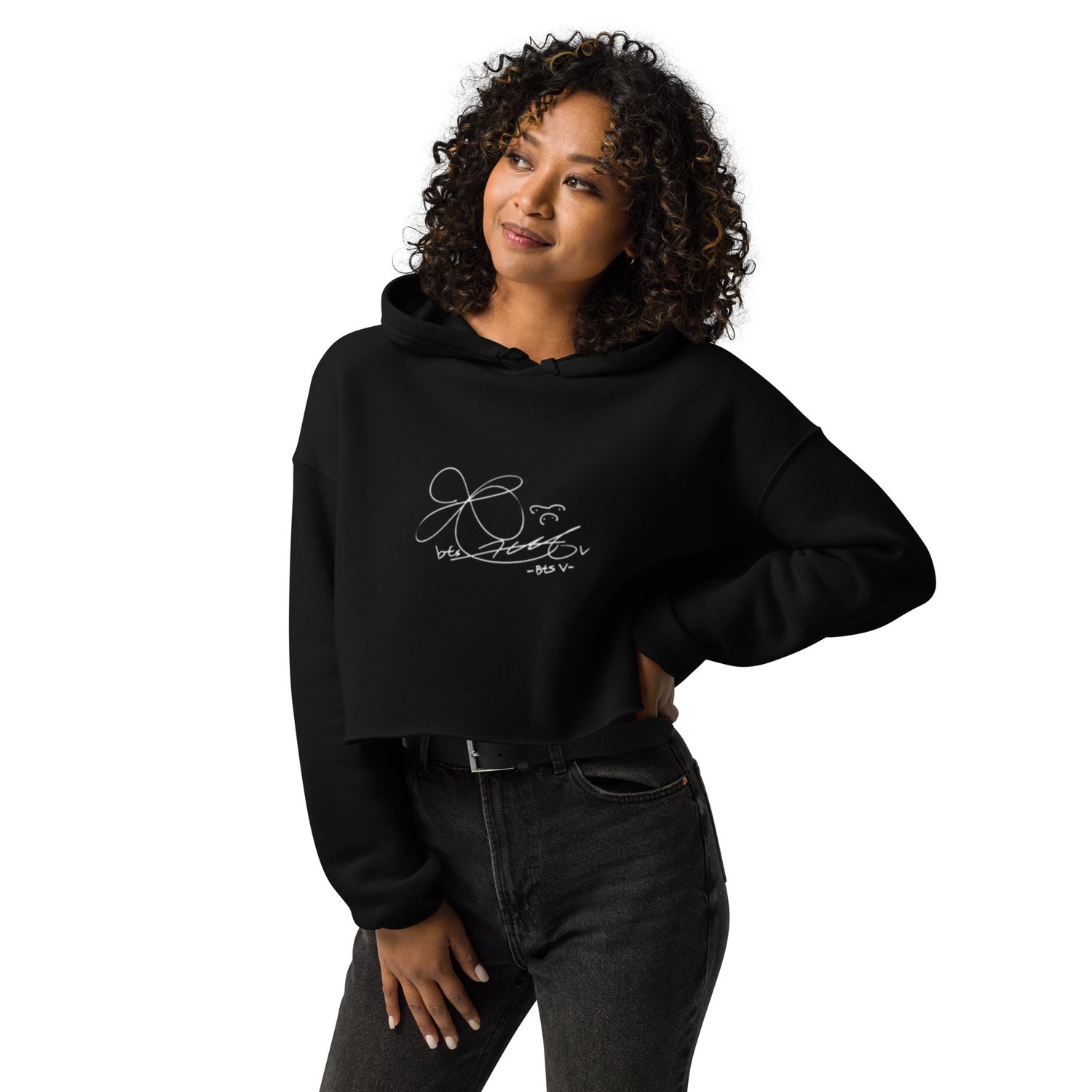 Crop Hoodie - BTS V signature 