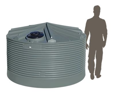 Coerco 9,000 Litre Premium Squat Corrugated Poly Water Tank
