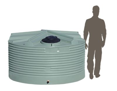 Coerco 4,500 Litre Premium Squat Corrugated Poly Water Tank