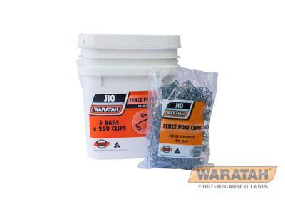Waratah Jio Steel Fence Post Clips, Longlife Blue, Pack 250