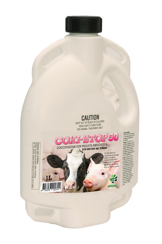 COXI-STOP™ 50 Coccidiocide for Piglets and Cattle, 1L