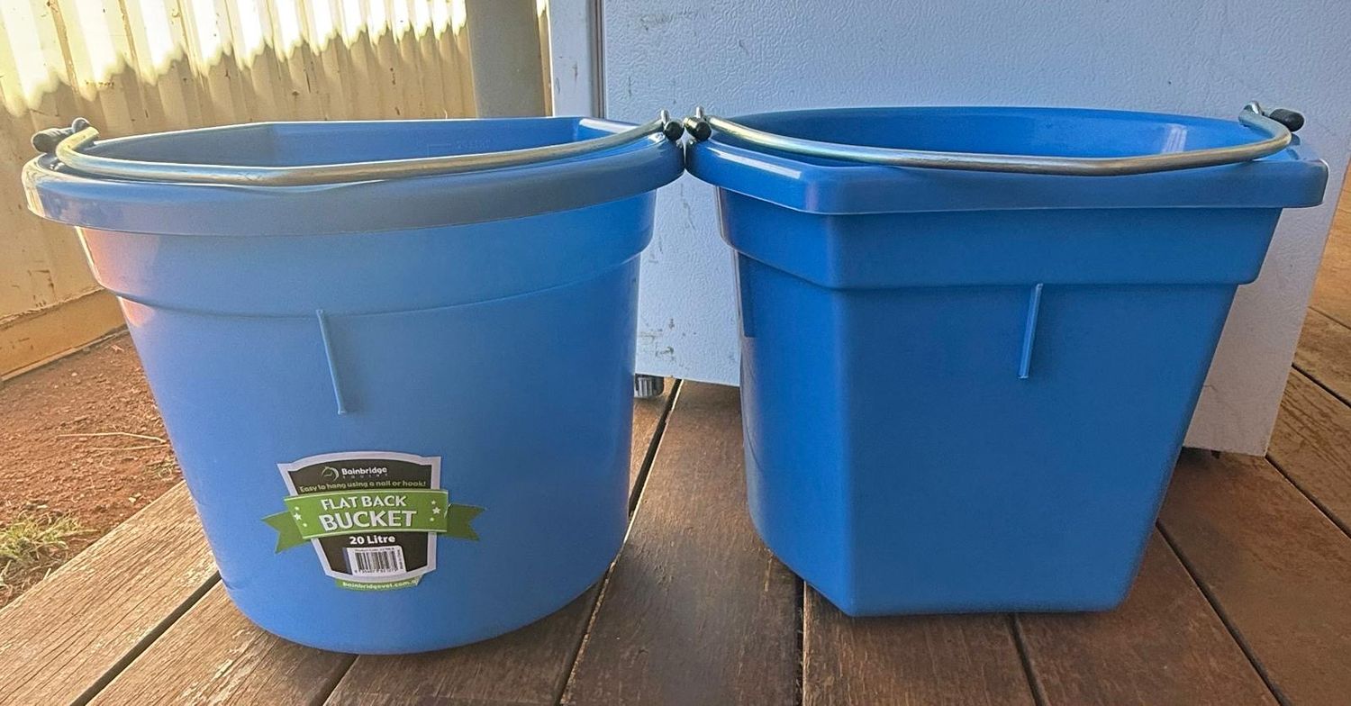 Flat Back Bucket 20l  Litres