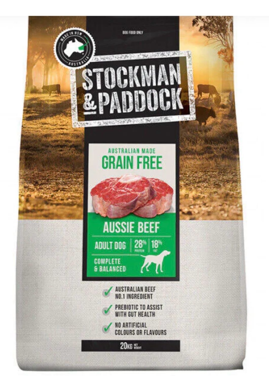 STOCKMAN &amp; PADDOCK GRAIN FREE BEEF 20kg
