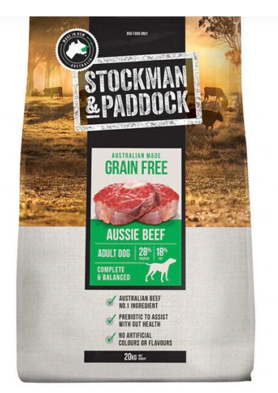 STOCKMAN &amp; PADDOCK GRAIN FREE BEEF 20kg