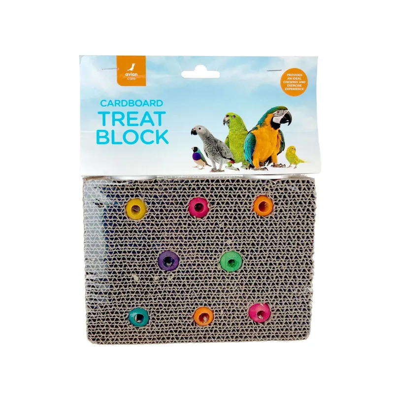 AVIAN CARE BIRD TOY CARDBOARD TREAT BLOCK MEDIUM