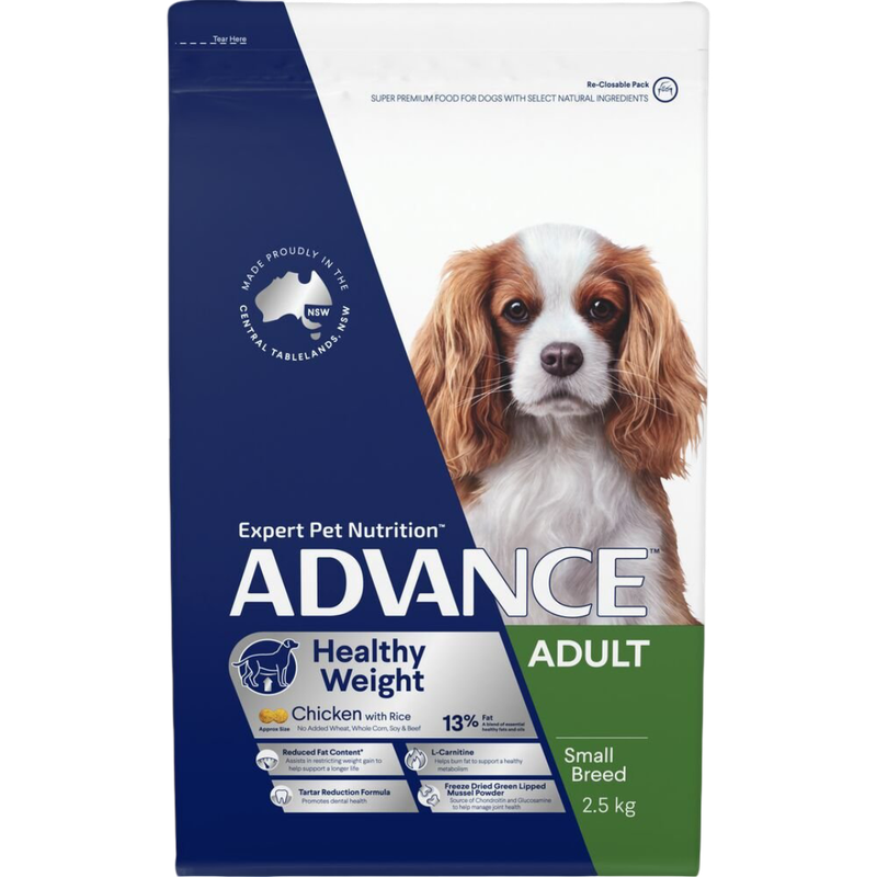 ADVANCE DOG ADULT HEALTHY WEIGHT SM BREED 2.5KG
