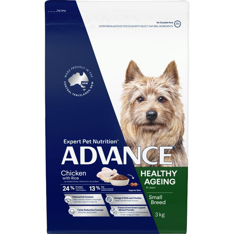 Healthy Ageing Small Adult Dry Dog Food Chicken With Rice