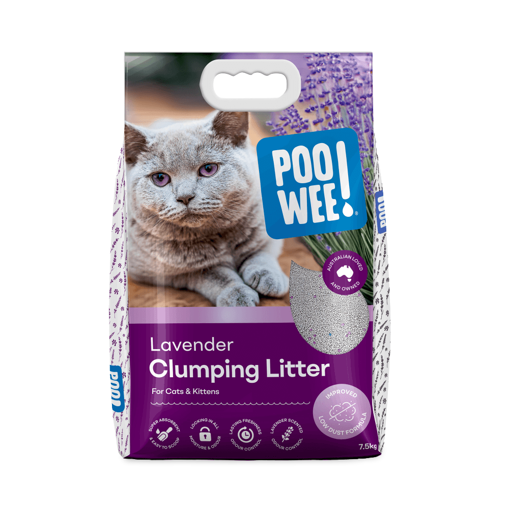 POOWEE! CAT LITTER CLUMPING LAVENDER 15KG
