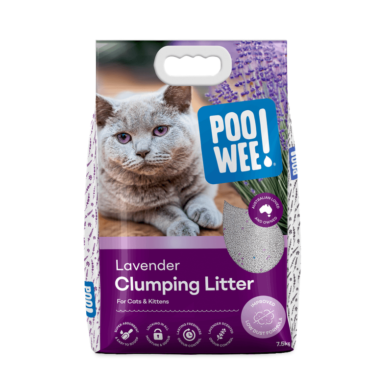 POOWEE! CAT LITTER CLUMPING LAVENDER 15KG