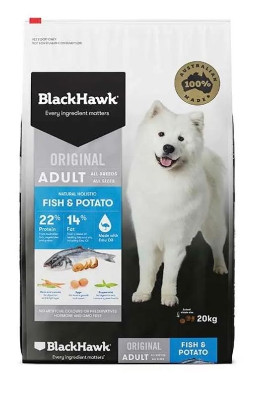 Black Hawk Dog Fish &amp; Potato Holistic Adult 10kg