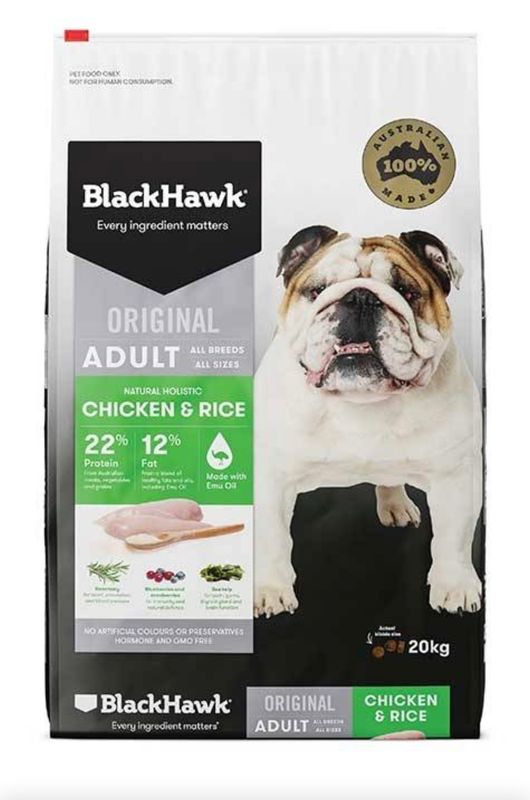 Black Hawk Dog Chicken &amp; Rice Holistic Adult 10kg