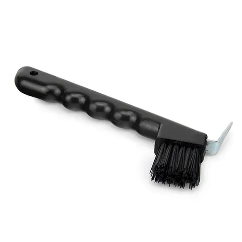 Hoof Pick with Brush - Black