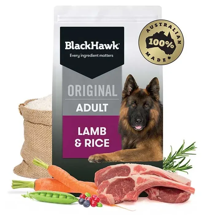 BLACK HAWK Dog Lamb &amp; Rice 10KG NEWMAN