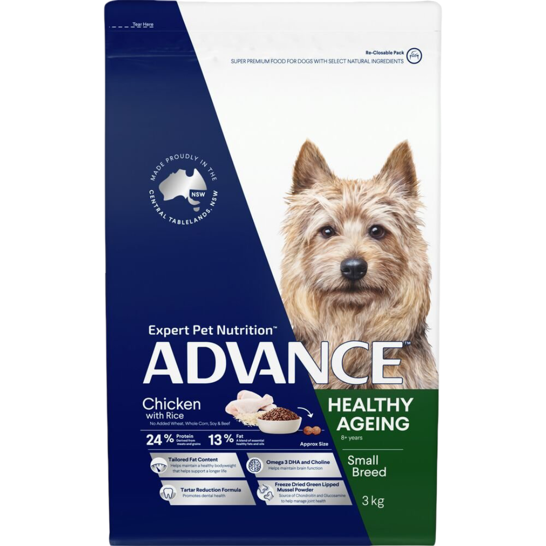 ADVANCE Healthy Ageing Small Adult Dry Dog Food Chicken With Rice NEWMAN