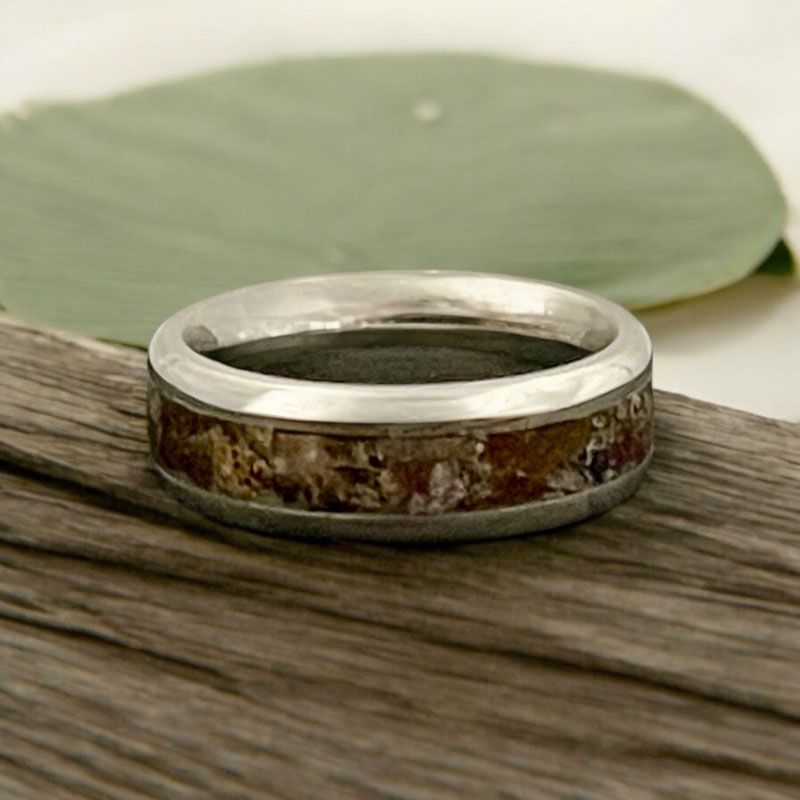Dinosaur Bone Inlay Ring