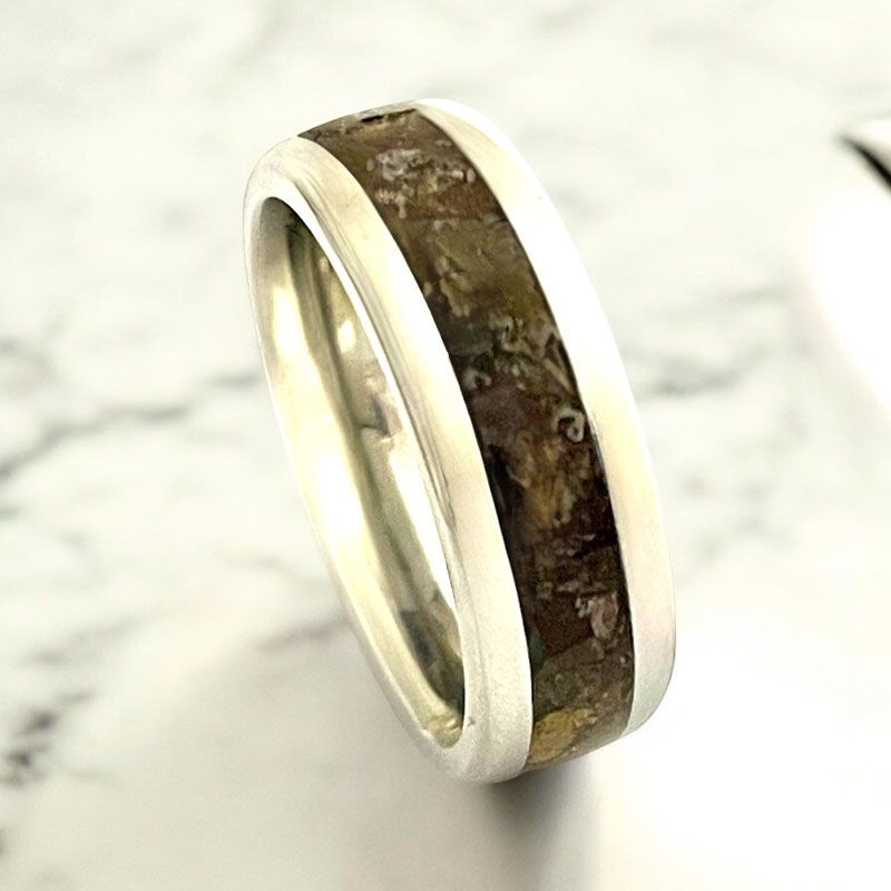 Dinosaur Bone Inlay Ring