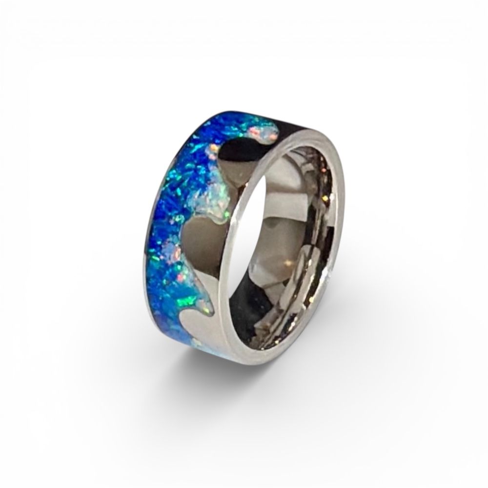 Ocean Wave Opal Ring