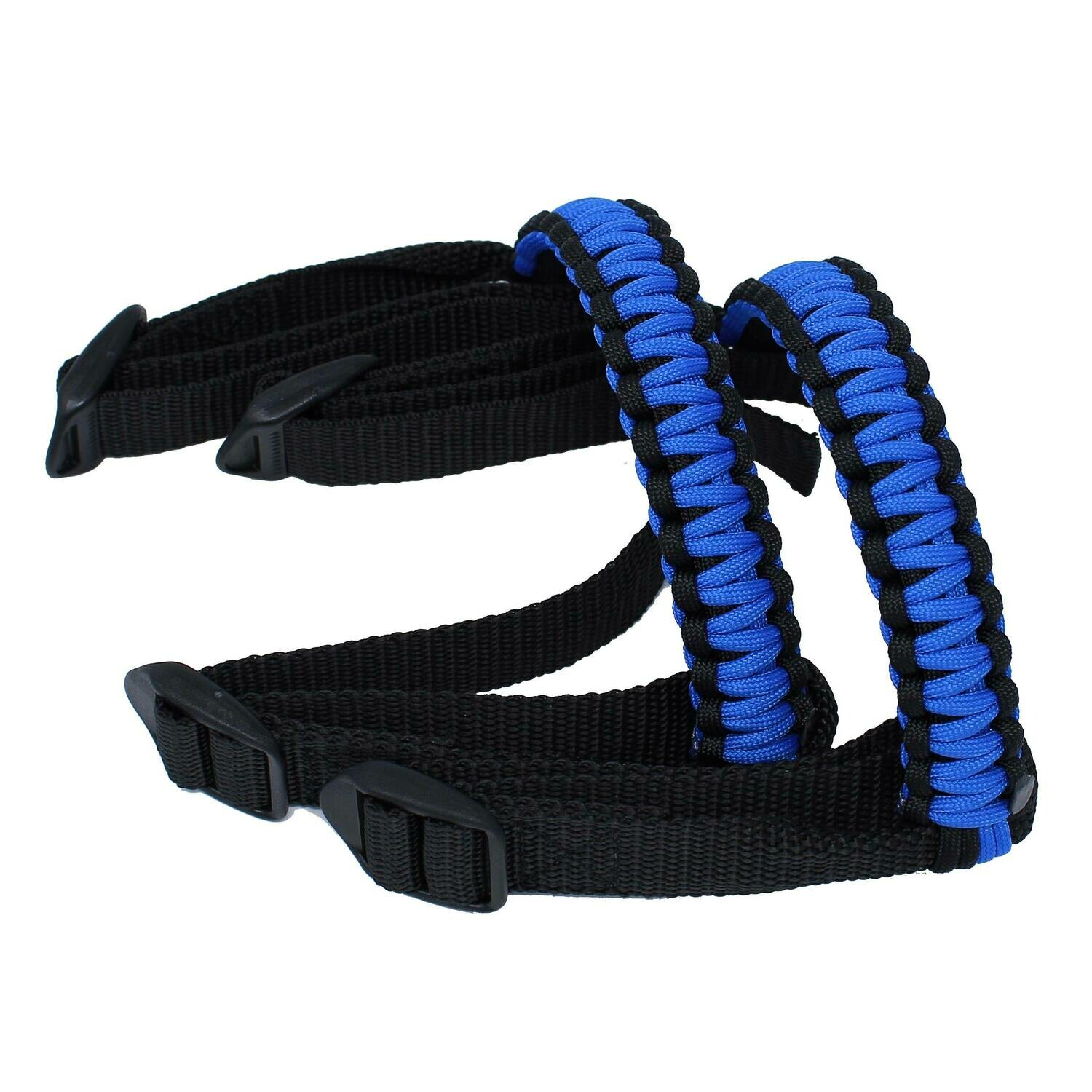 BubbasGarageTv - Universal Paracord UTV/ATV/Roll Bar Grab Handles - (Royal Blue)