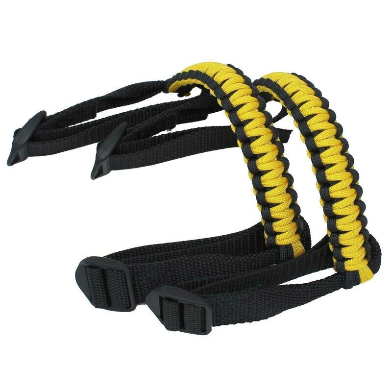 BubbasGarageTv - Universal Paracord UTV/ATV/Roll Bar Grab Handles - (Yellow)