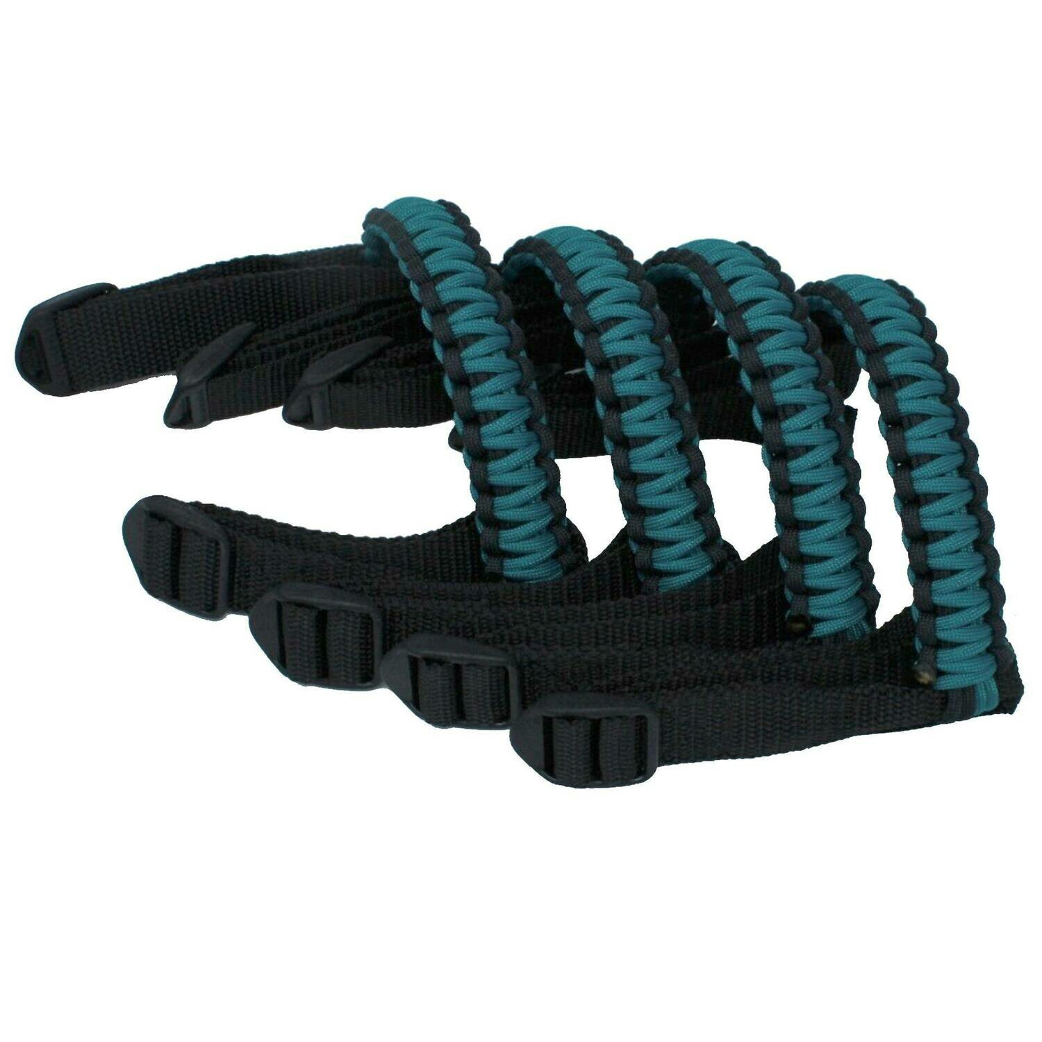BubbasGarageTv Universal Paracord UTV/ATV/Roll Bar Grab Handles (Teal)