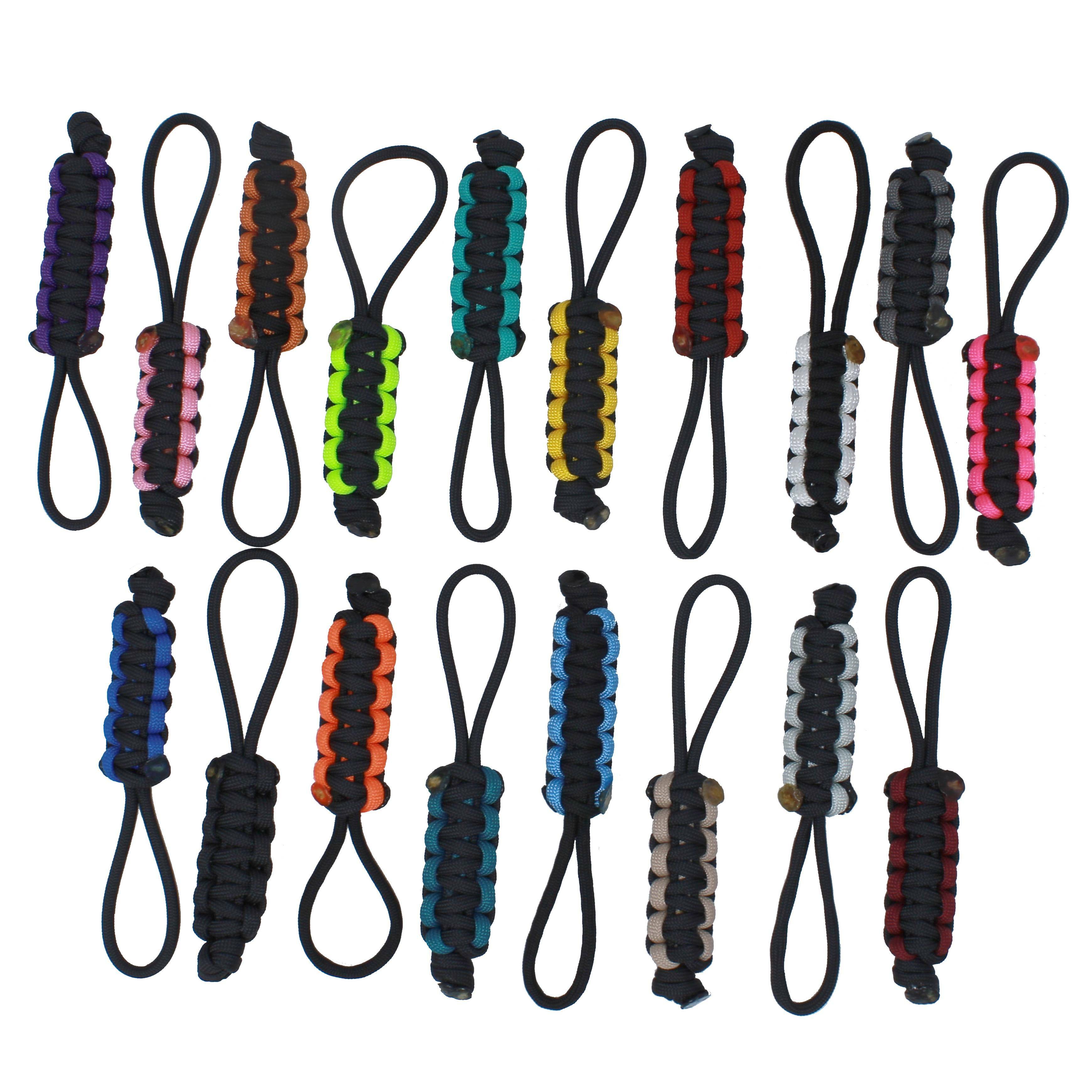 Custom 2 Color Paracord Zipper Pulls – Pick Your Options – Store –  BubbasGarageTv