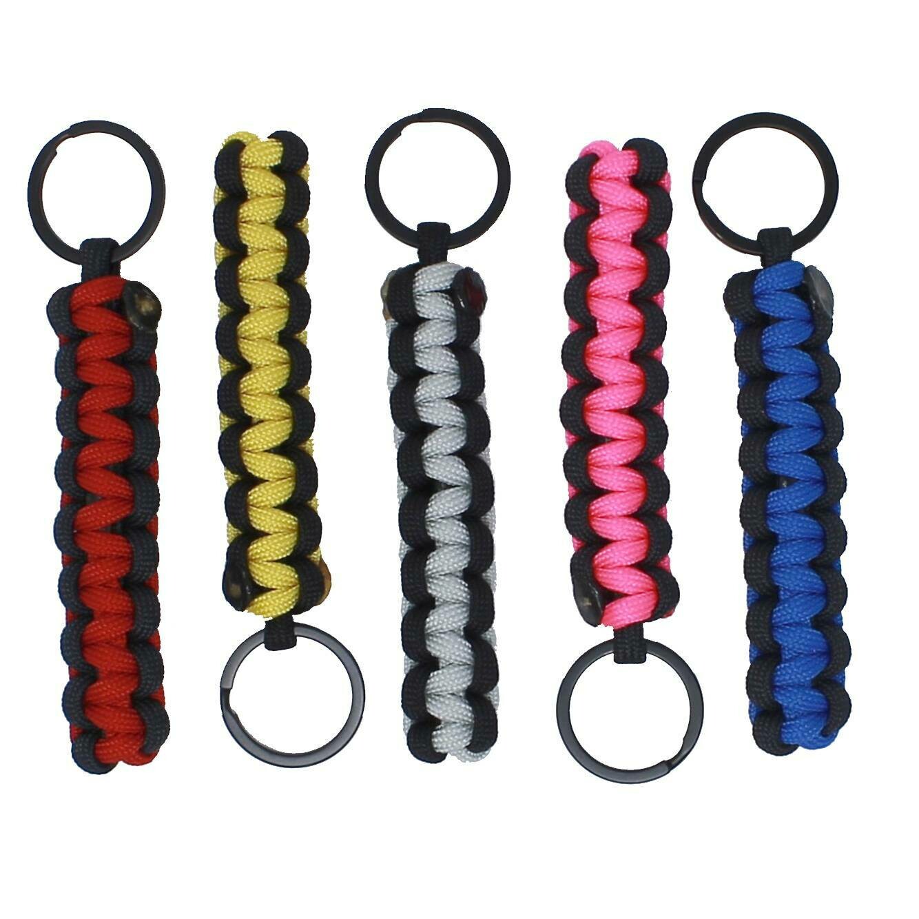 Custom 2 Color Paracord Key Chains – Five Pack – Pick Your Options – Store  – BubbasGarageTv