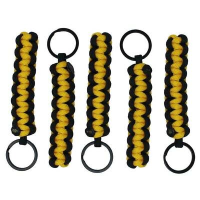 BubbasGarageTv - Paracord Key Chains - 5 Pack (Yellow)