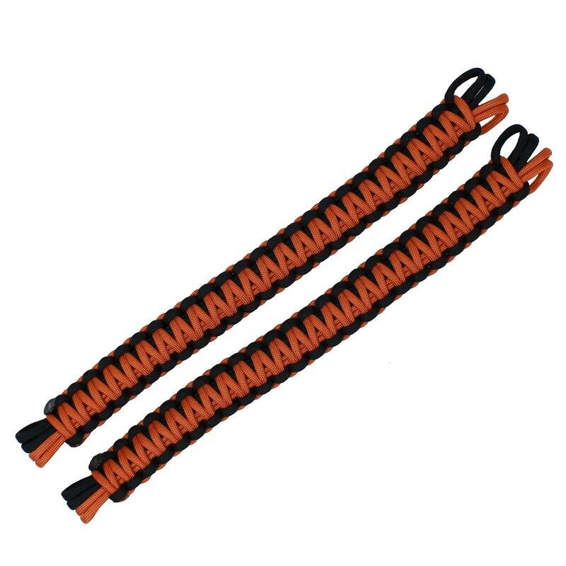 BubbasGarageTv - Universal Paracord Headrest Grab Handles (Burnt Orange)