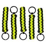 BubbasGarageTv - Paracord Key Chains - 5 Pack (Neon Yellow)