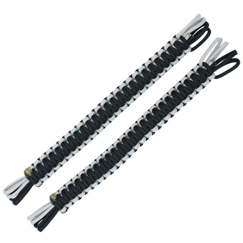 Black & Light Grey (Silver) Limiting Door Straps for Jeep Wrangler JL & Jeep Gladiator JT