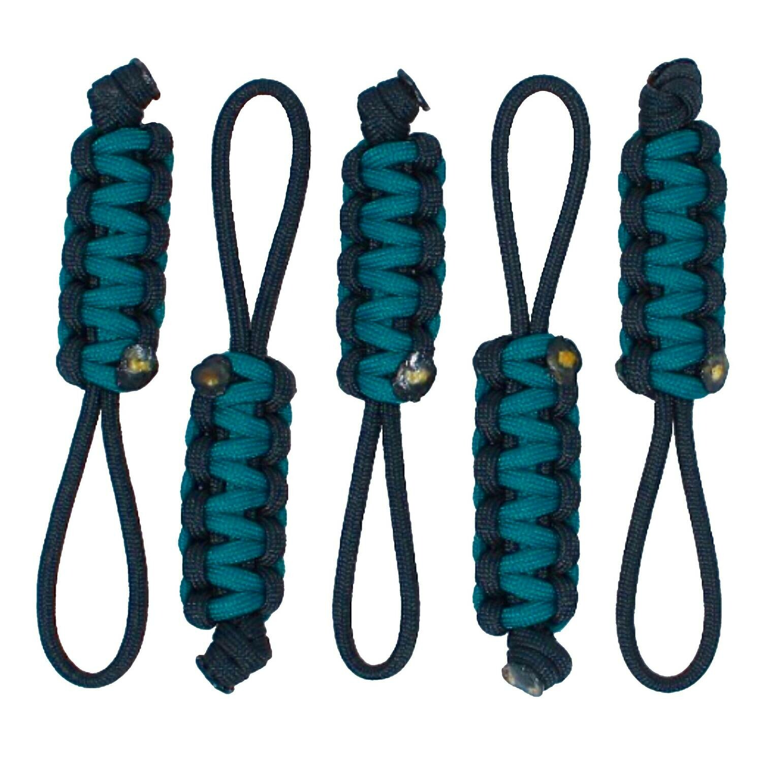 Black & Teal Paracord Zipper Pulls – Pick Your Options – Store –  BubbasGarageTv