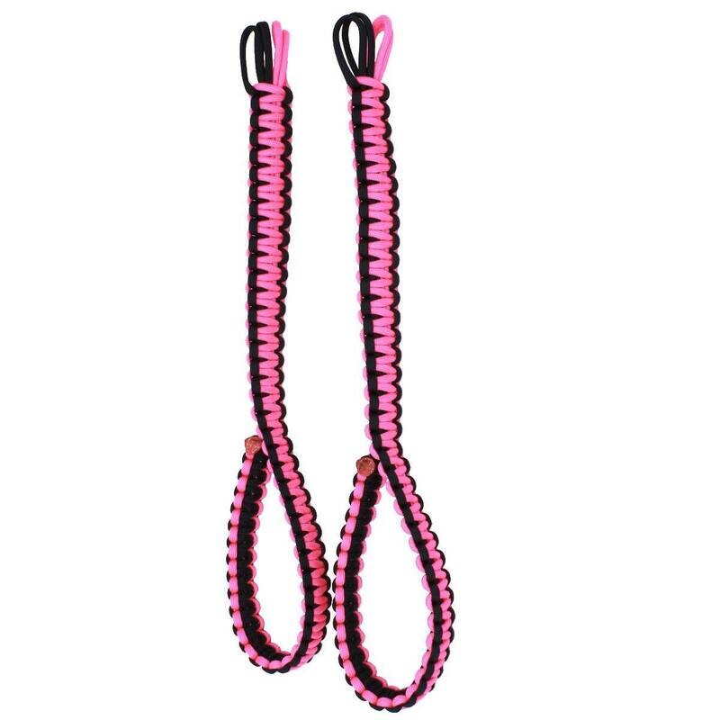 BubbasGarageTv - Kids Universal Paracord Headrest Grab Handles (Hot Pink)