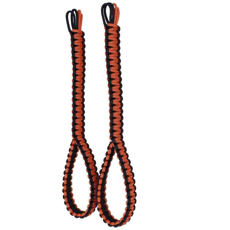 BubbasGarageTv - Kids Universal Paracord Headrest Grab Handles (Burnt Orange)