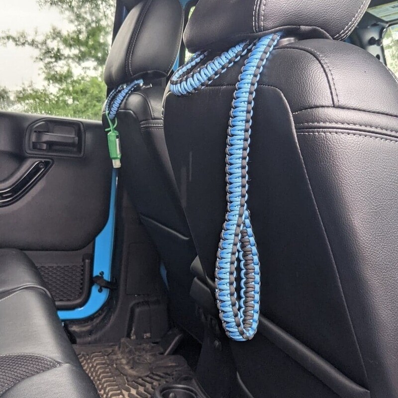 BubbasGarageTv - Kids Universal Paracord Headrest Grab Handles (Customizable)