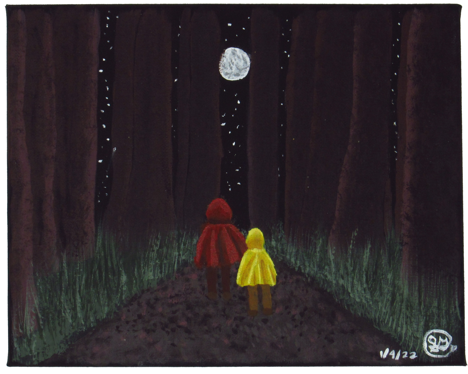 BubbasGarageTv - Hand Painted Midnight Walk Painting - By Shelby