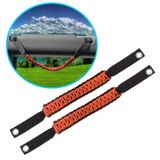 BubbasGarageTv - Paracord Grab Handles for 2024+ Jeep Wrangler JL & Jeep Gladiator JT (Neon Orange)