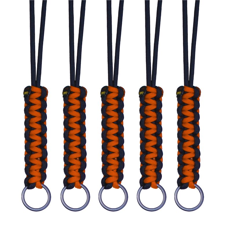 BubbasGarageTv - Paracord Lanyards - 5 Pack (Burnt Orange)