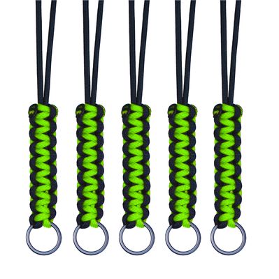 BubbasGarageTv - Paracord Lanyards - 5 Pack (Lime Green)