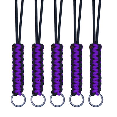 BubbasGarageTv - Paracord Lanyards - 5 Pack (Purple)