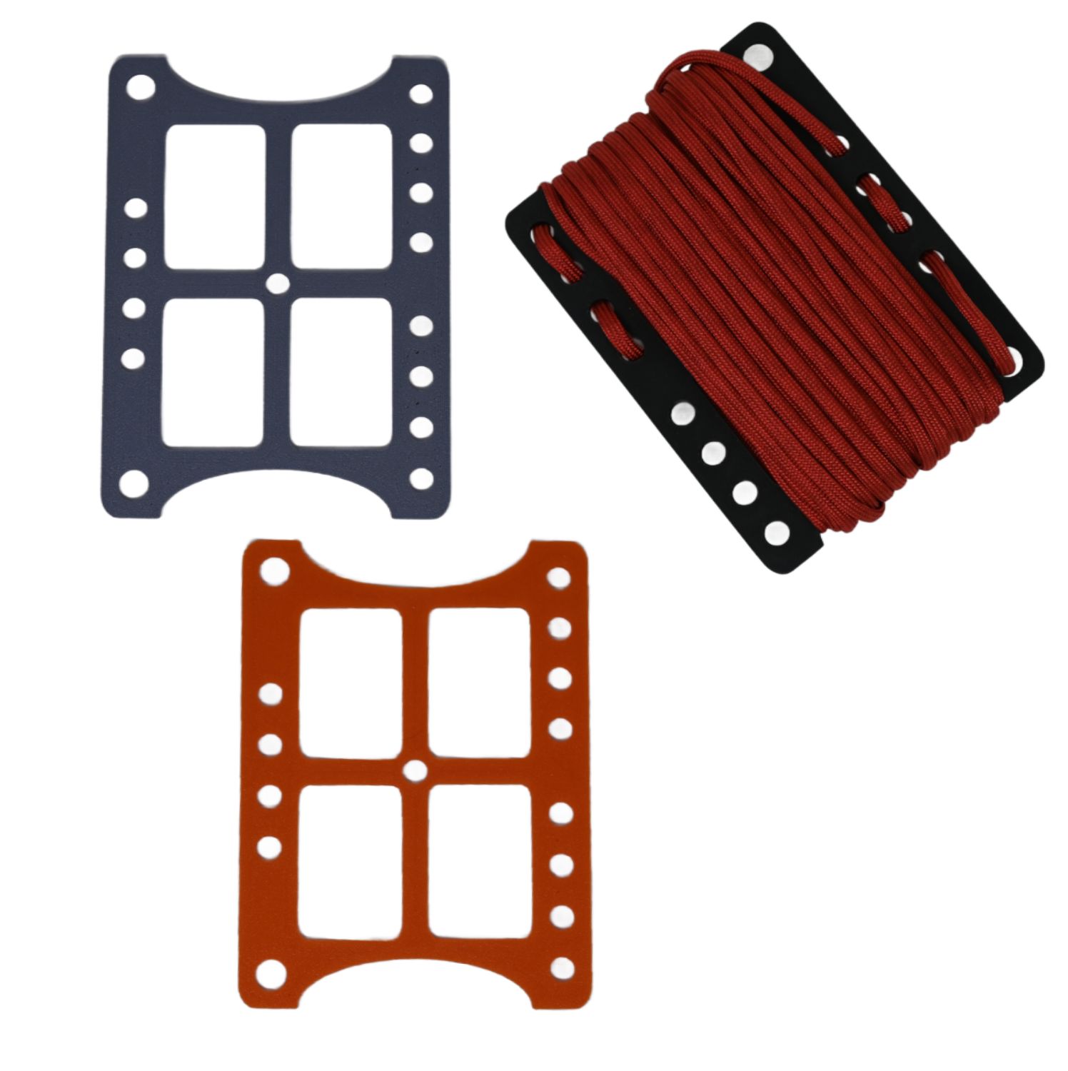 BubbasGarageTv - Molle Style Paracord Winder with Paracord - Pack of 2 (Customizable)