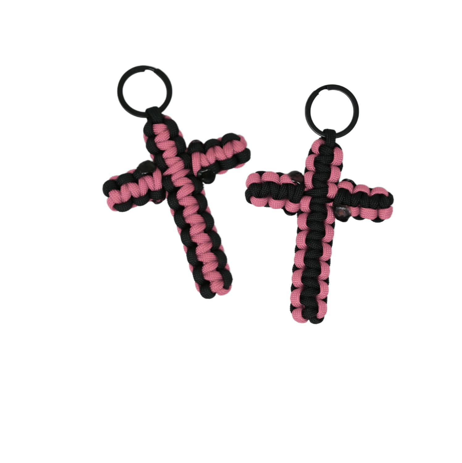 BubbasGarageTv - Paracord Cross Keychains - 2 Pack (Customizable)