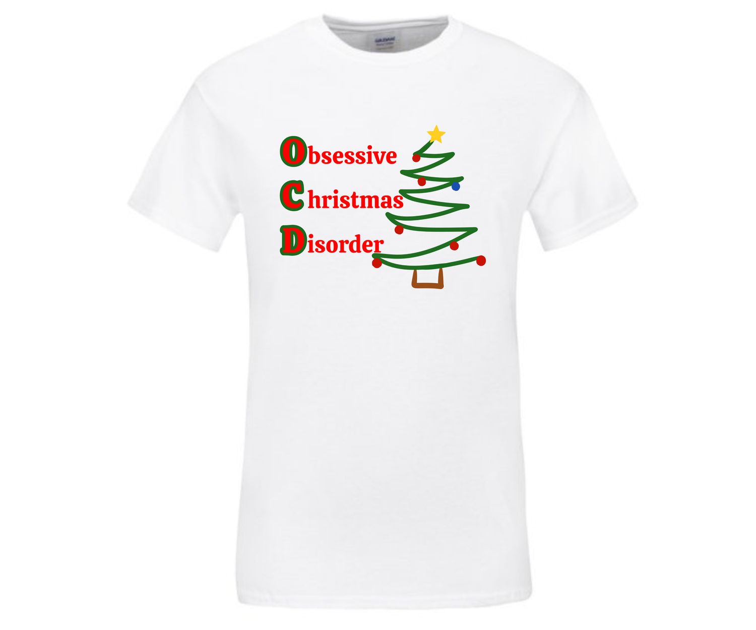 24 - BubbasGarageTv - OCD Obsessive Christmas Disorder T-Shirt