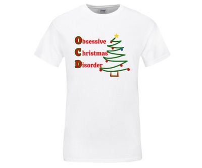 24 - BubbasGarageTv - OCD Obsessive Christmas Disorder T-Shirt