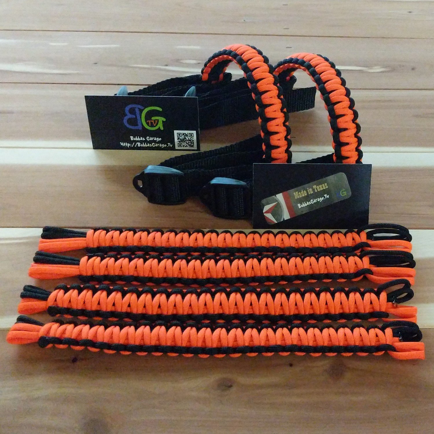 BubbasGarageTv Paracord Grab Handles for Jeep Wrangler JK (Neon