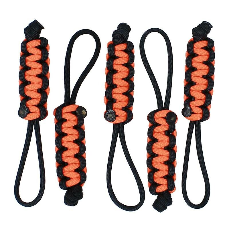 BubbasGarageTv - Large Heavy Duty Paracord Zipper Pulls (Customizable)