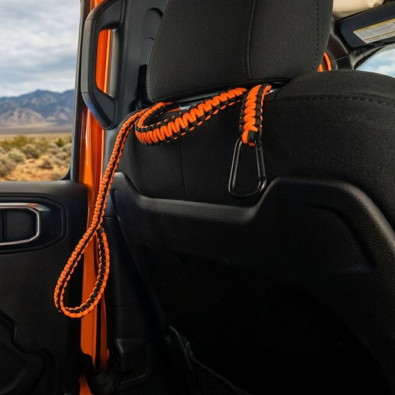 BubbasGarageTv - Kids Universal Paracord Headrest Grab Handles (Customizable)