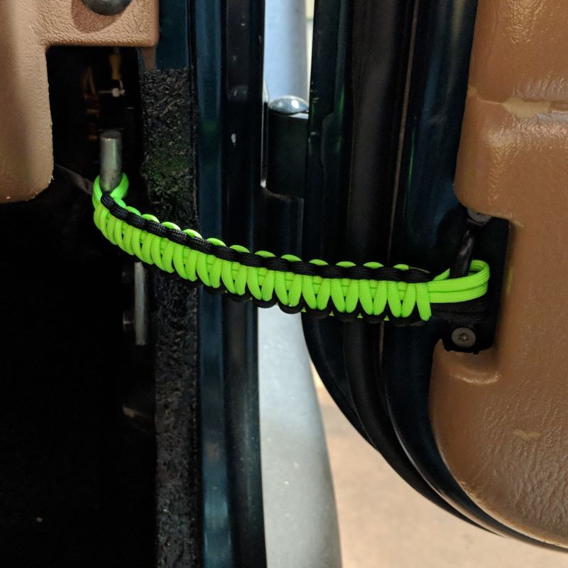 BubbasGarageTv - Paracord Limiting Door Straps for Jeep Wrangler CJ YJ TJ (Customizable)