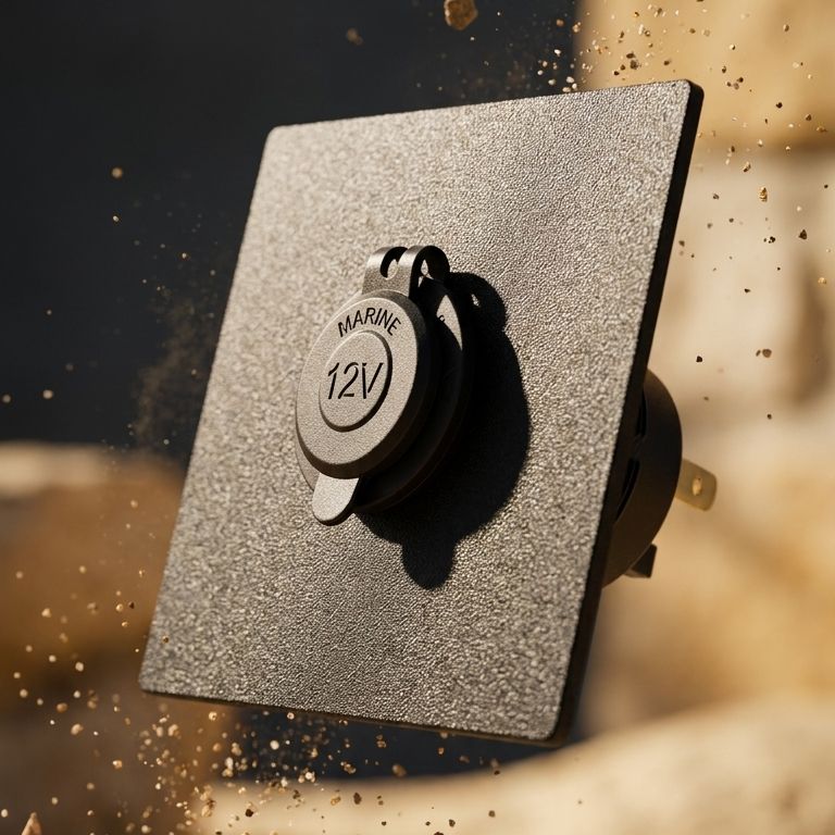 BubbasGarageTv - 12v Bed Outlet Cover Plate for 2020+ Jeep Gladiator